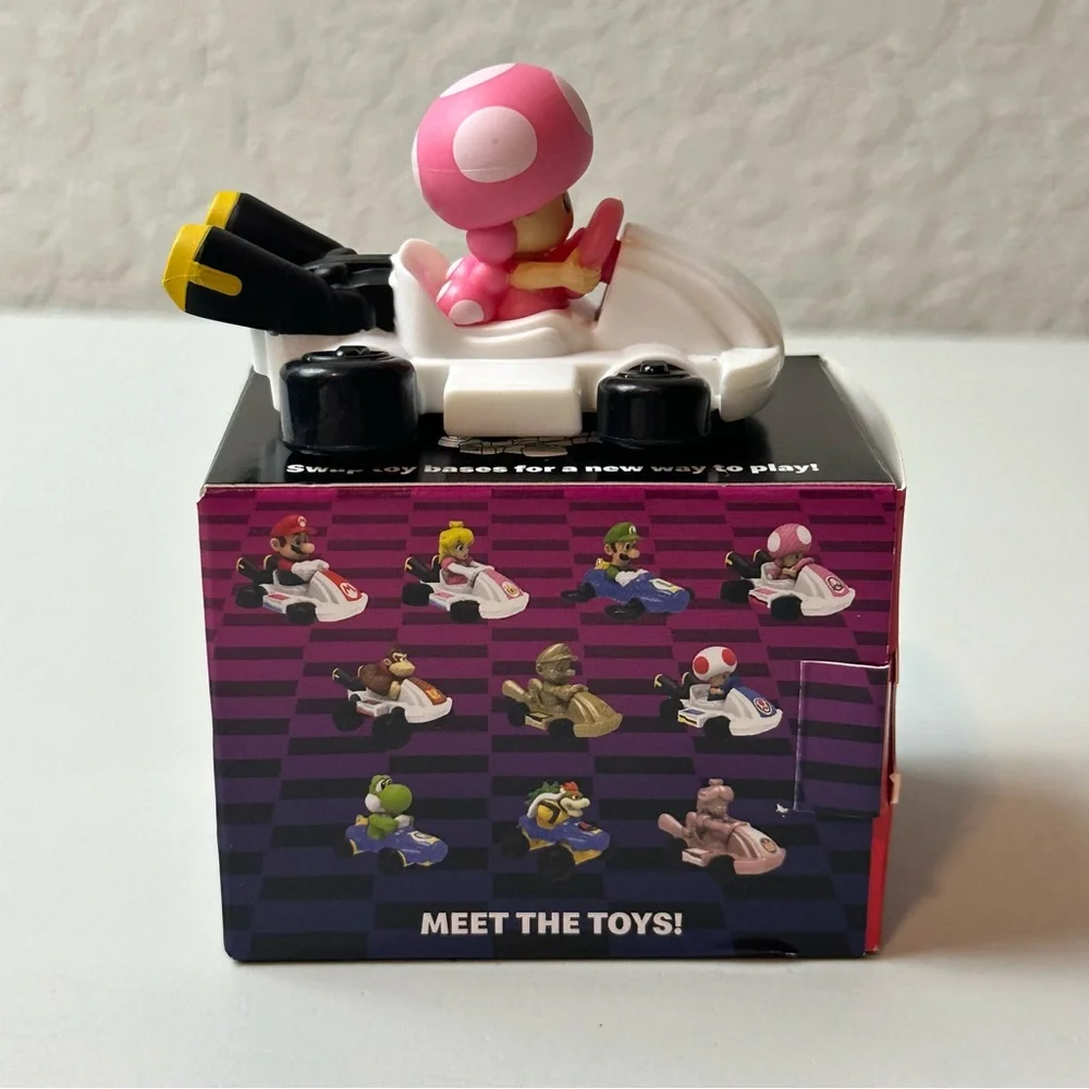 Mario Kart 8 Deluxe McDonald's 2024 Happy Meal Toy featuring Toadette Pink Kart